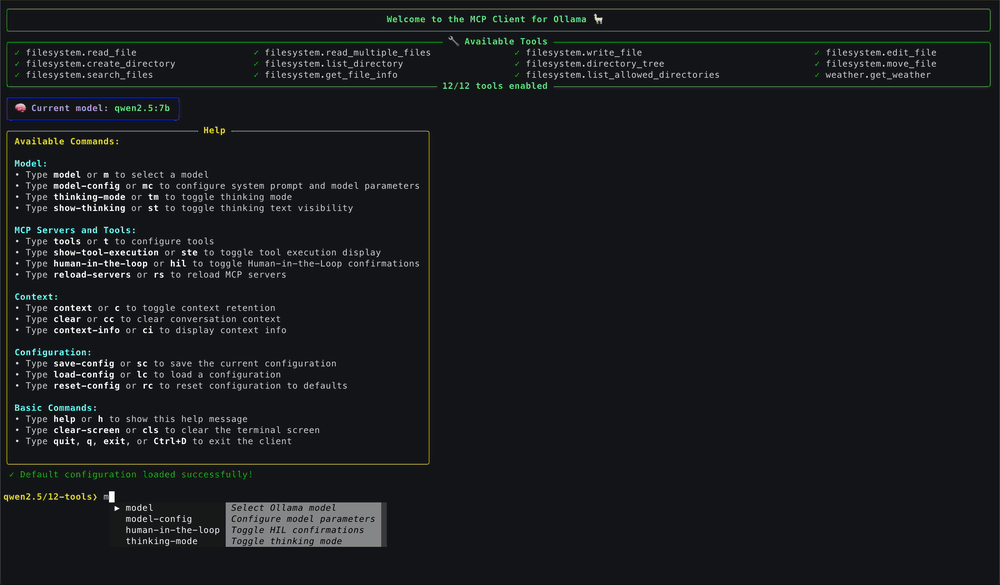 MCP Client for Ollama Demo
