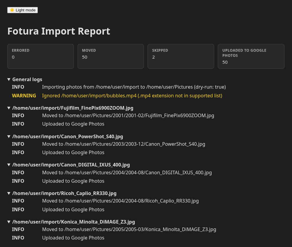 Example report