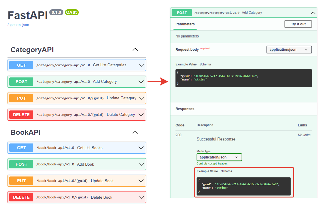 Class base API OpenAPI Docs