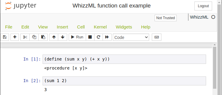 Calling a WhizzML function