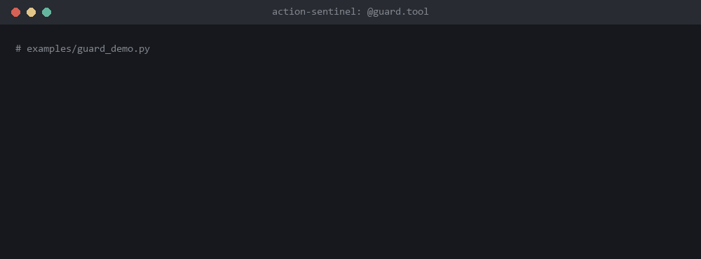 An agent's tools behind @guard.tool: a safe call runs, a database delete is blocked, a scale-up waits for a human