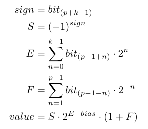 General formula for floats