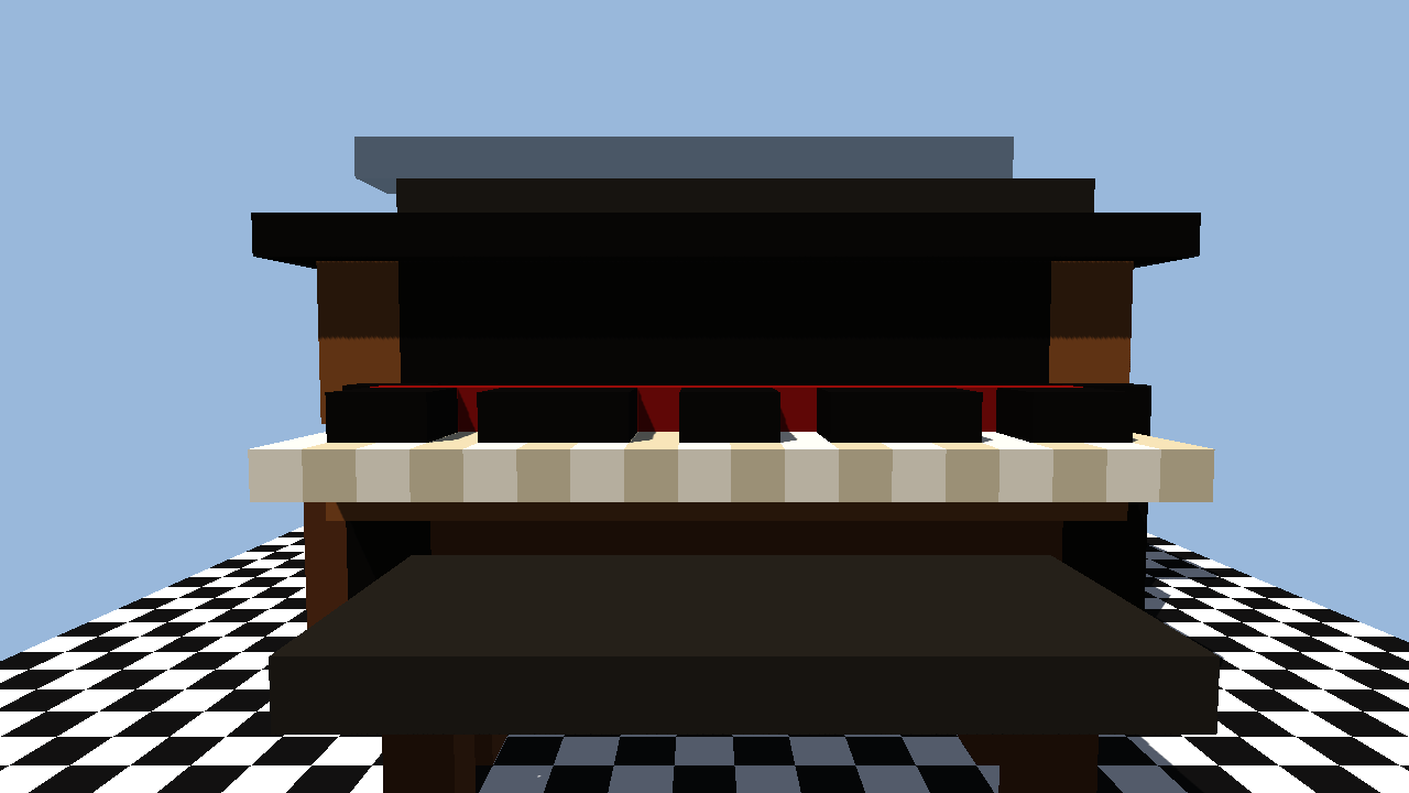 Voxel piano front view