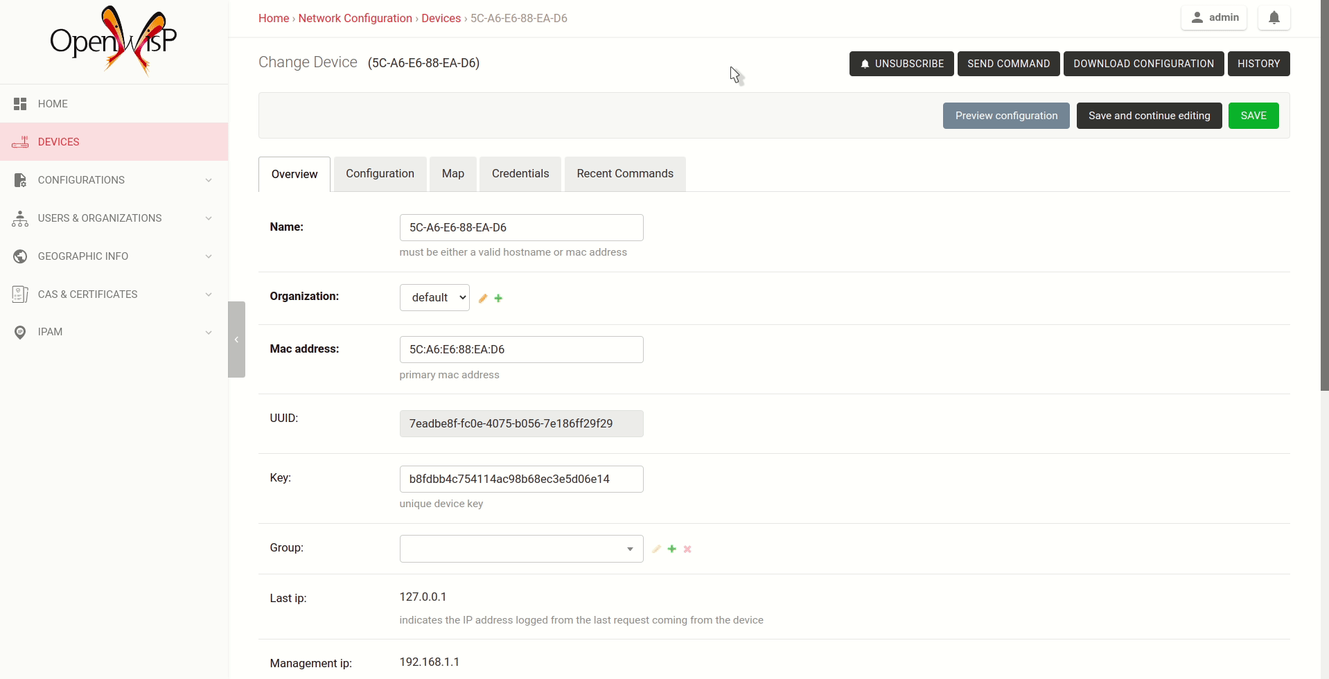 Adding a "ping" command