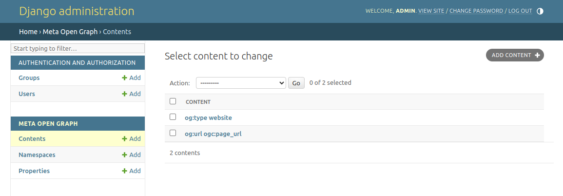 Content list