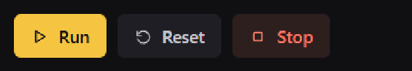 A gold primary button, a plain one, and a destructive one in red