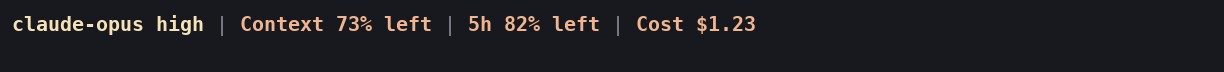 English statusline output