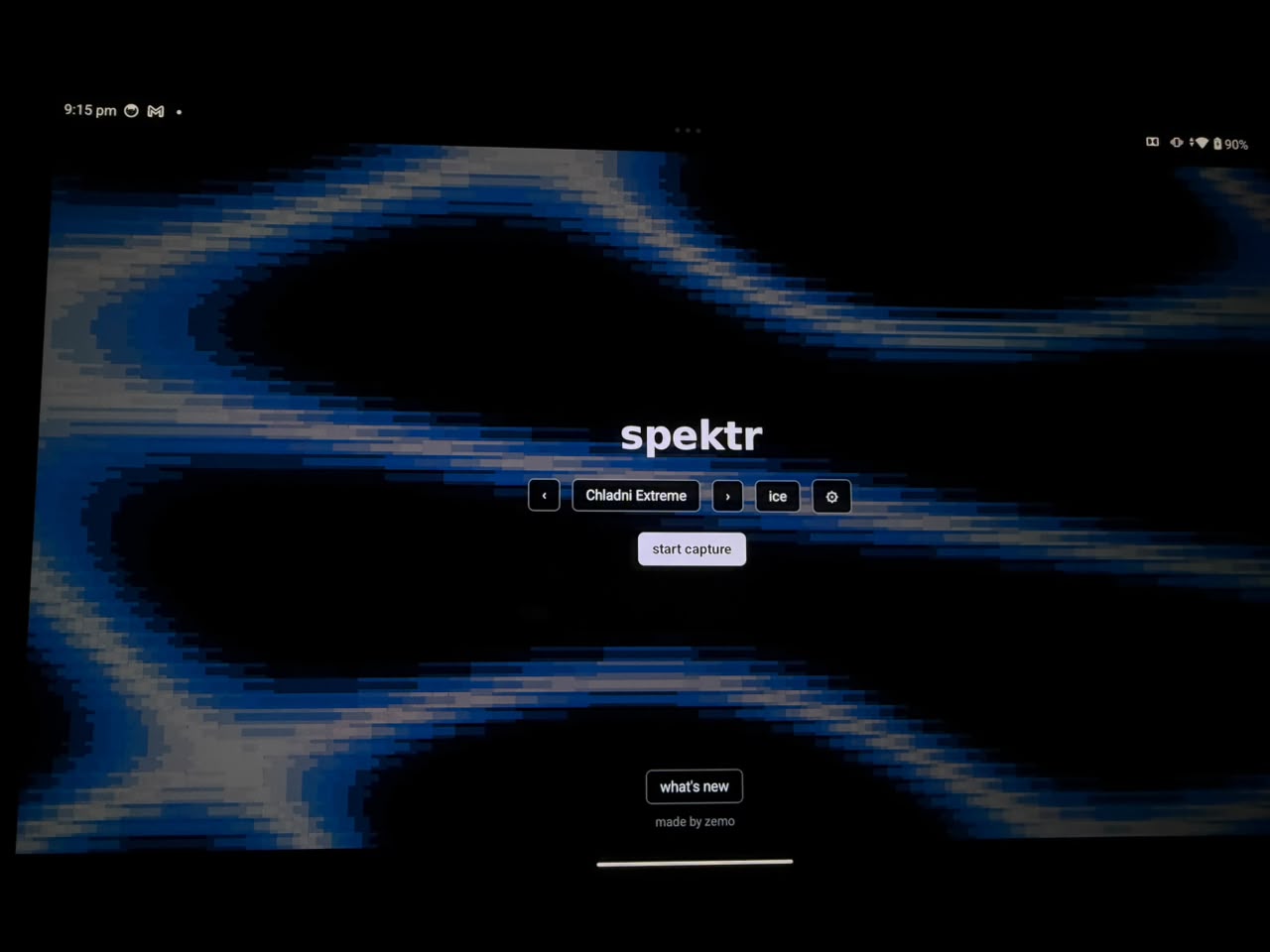 spektr running on a tablet