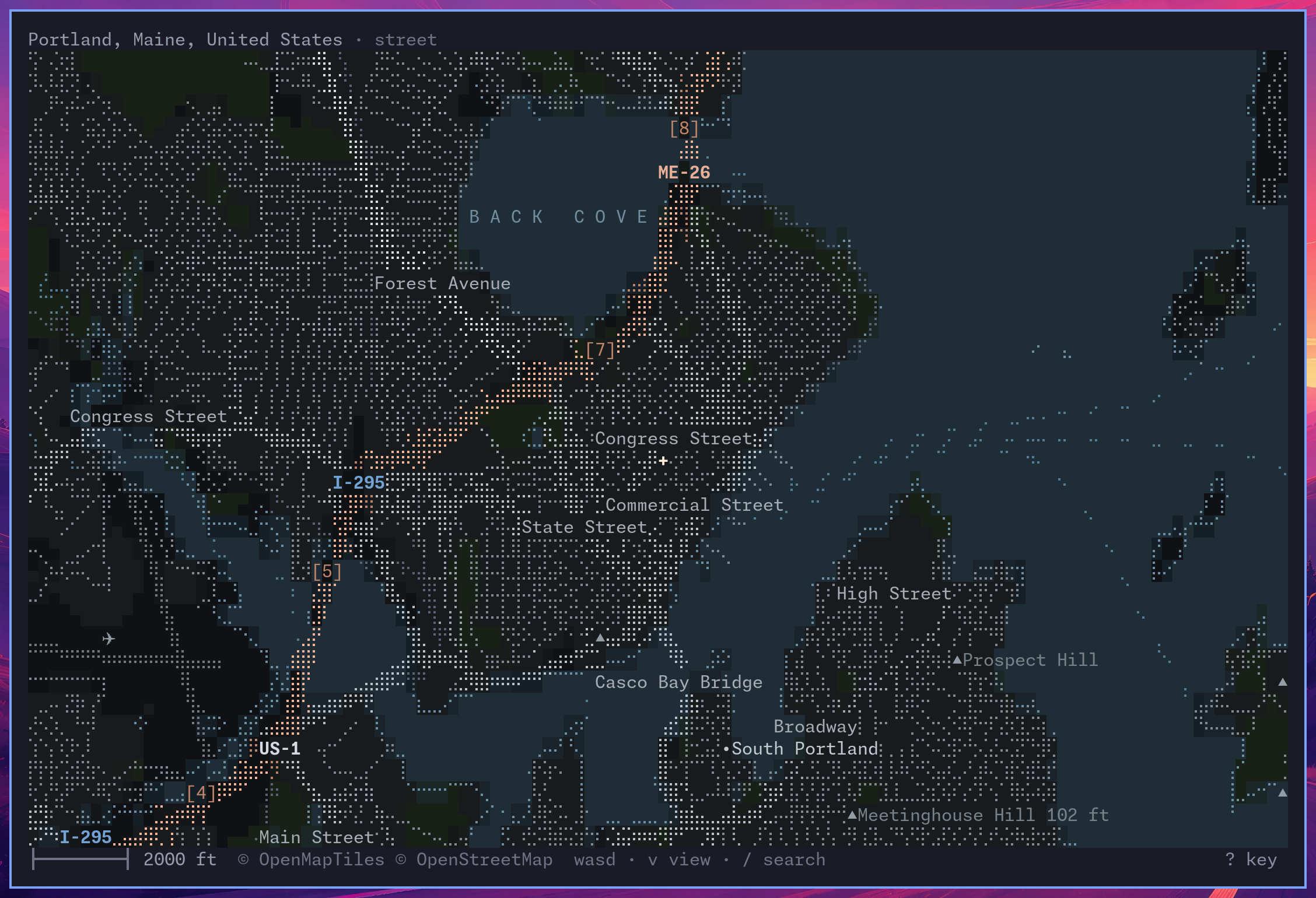 Portland, Maine, at city scale