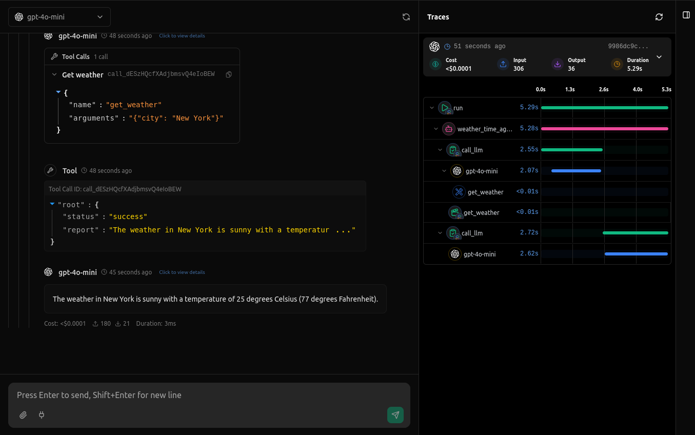 Google ADK Tracing