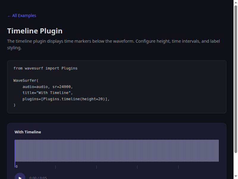 Timeline Plugin