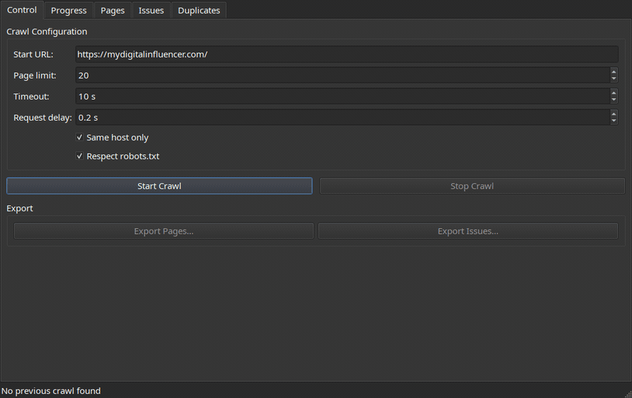 xseo crawling a site live