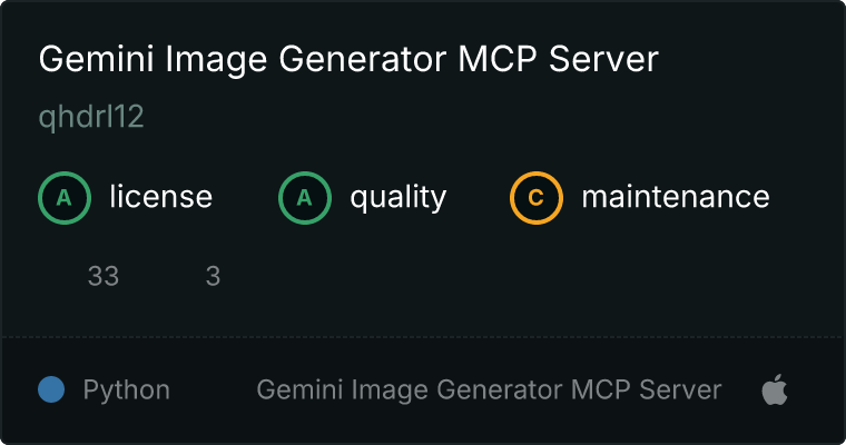 Gemini Image Generator Server MCP server