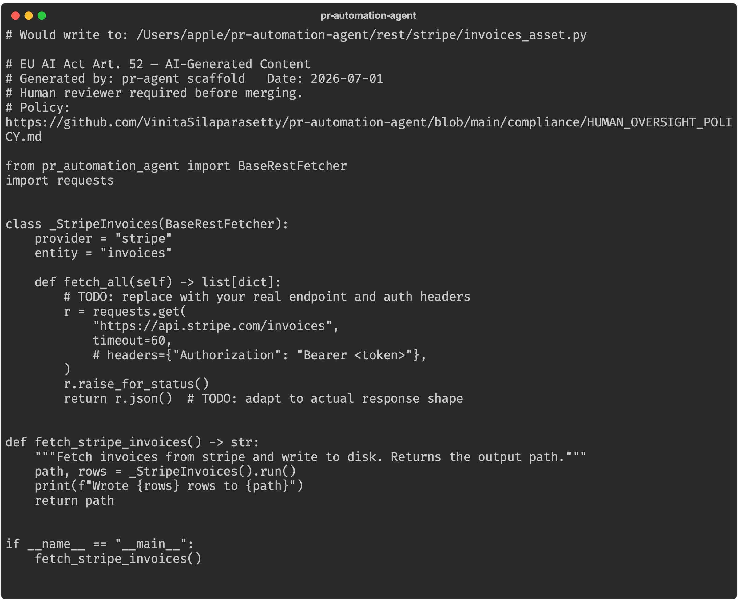 scaffold rest output