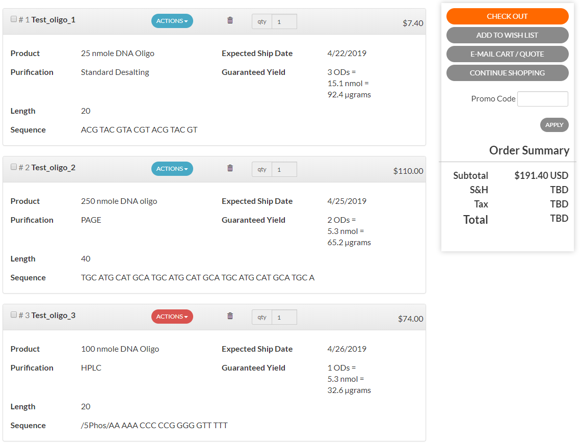 IDT checkout