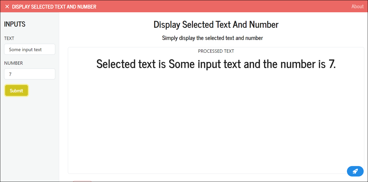 Simple example with multiple inputs