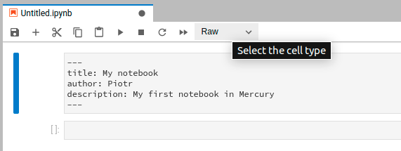 Mercury Raw Cell in Jupyter Lab