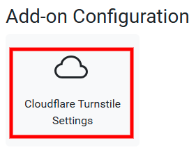 Add-on Configuration