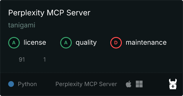 Perplexity Server MCP server