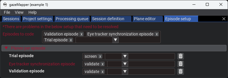Episodes editor