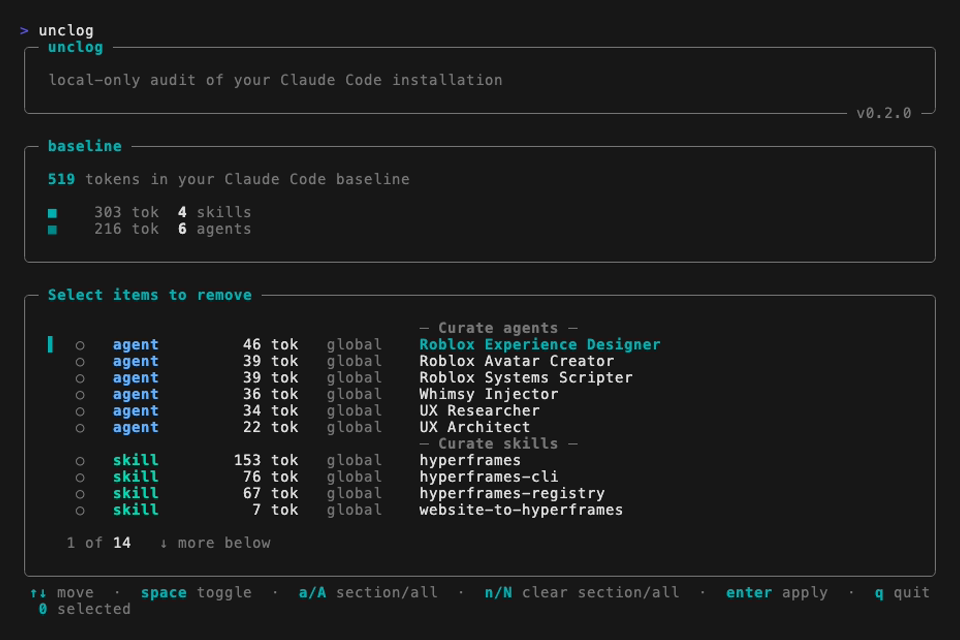 unclog scan output