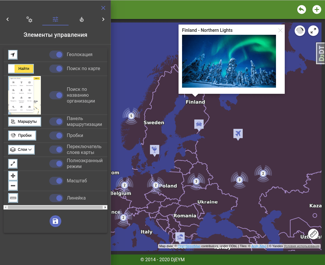 Editor Menu - Controls