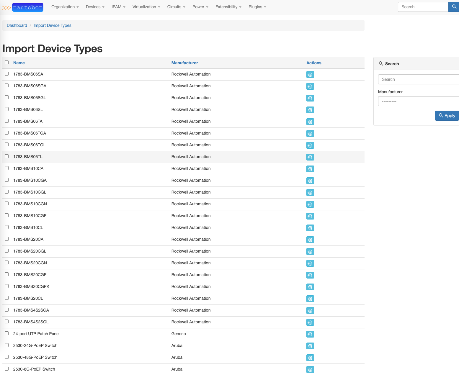 Welcome Wizard Import Device Types