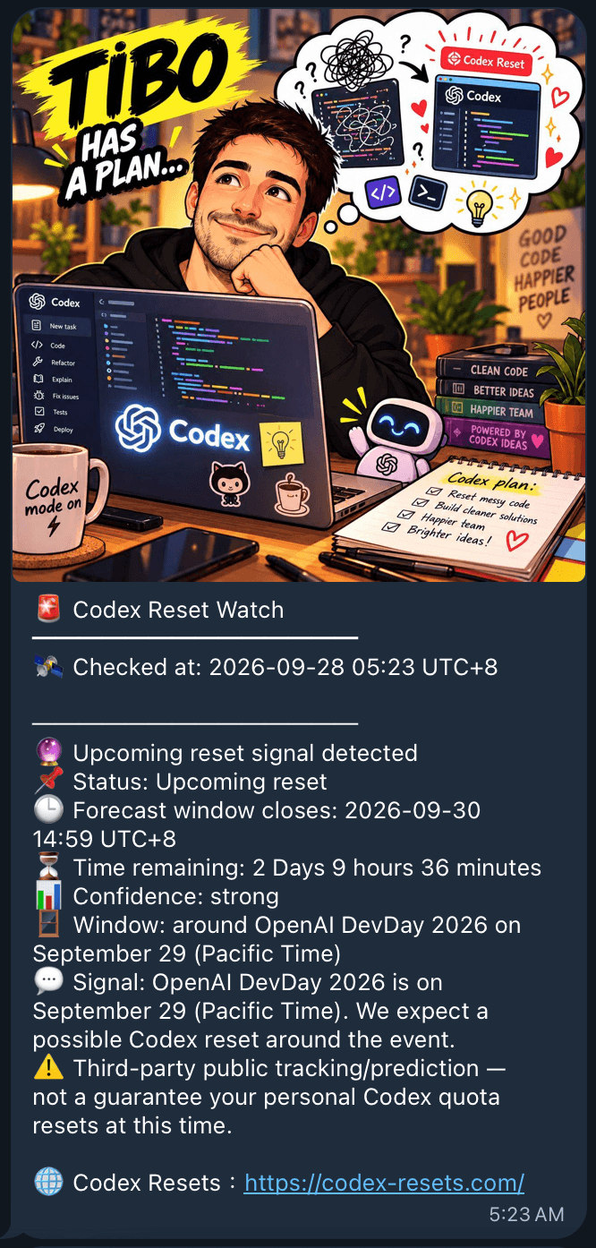 Upcoming reset result