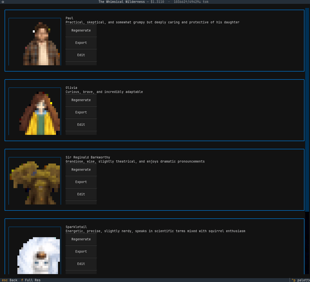 Character roster