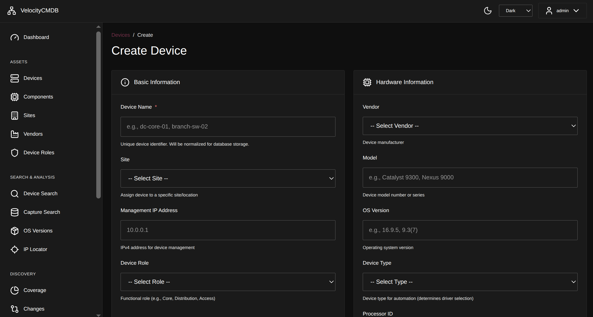 Create Device