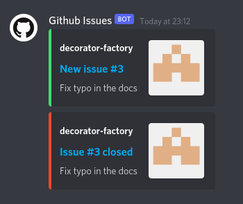 Screenshot from Discord showing two embeds