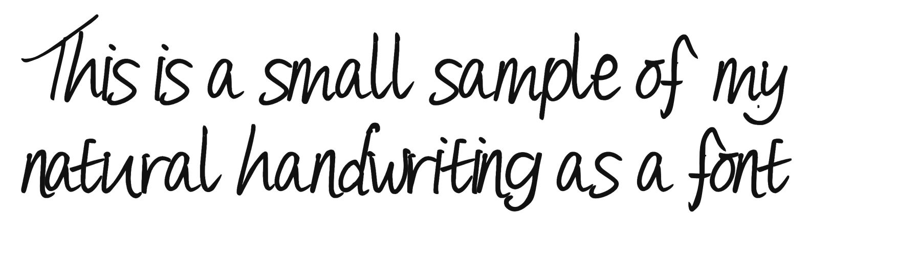 Zephyr Ink Script generated font preview