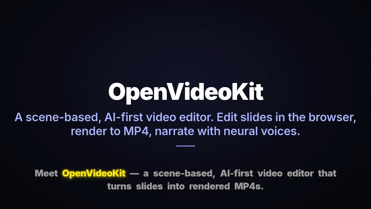 Introducing OpenVideoKit