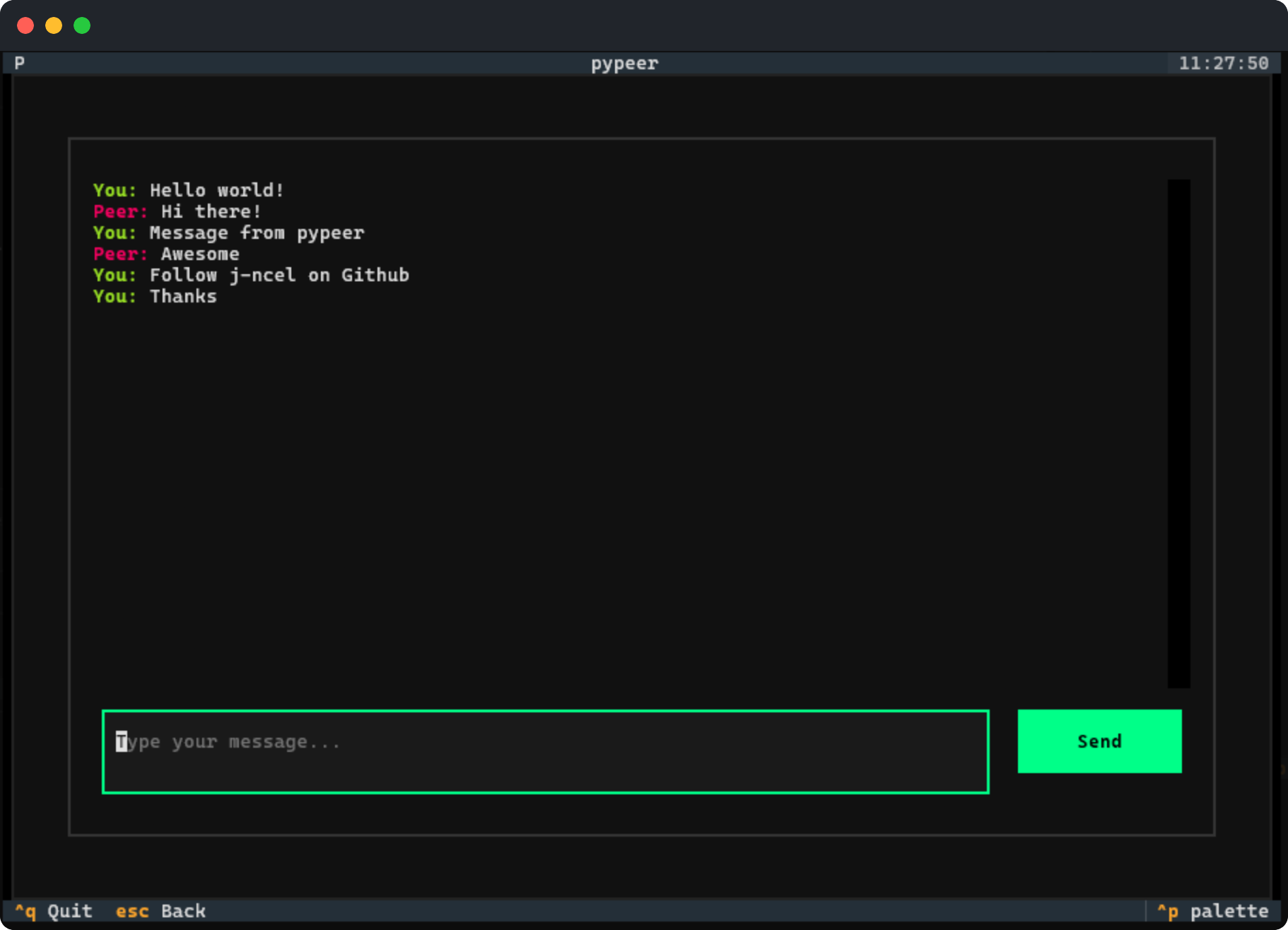 pypeer messaging