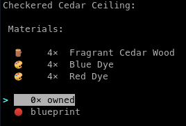 Manage furnishing menu