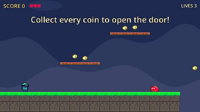 Pixel Hopper — generated platformer