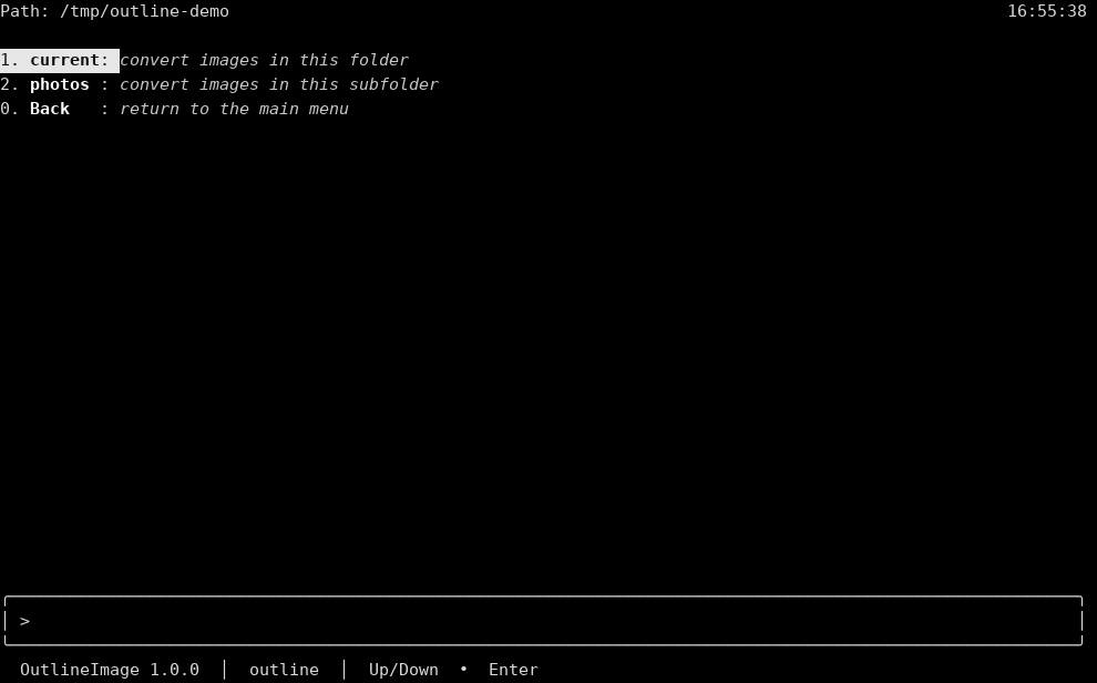 Folder board, 1 current highlighted