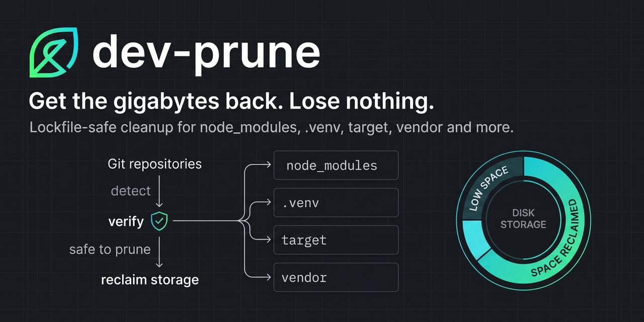 dev-prune — get the gigabytes back, lose nothing