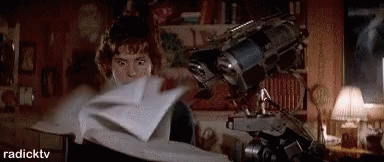 Piffler riffling through a book