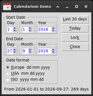 Calendarium demo