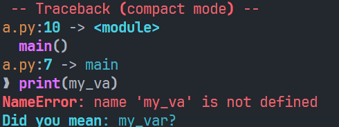 Compact mode output