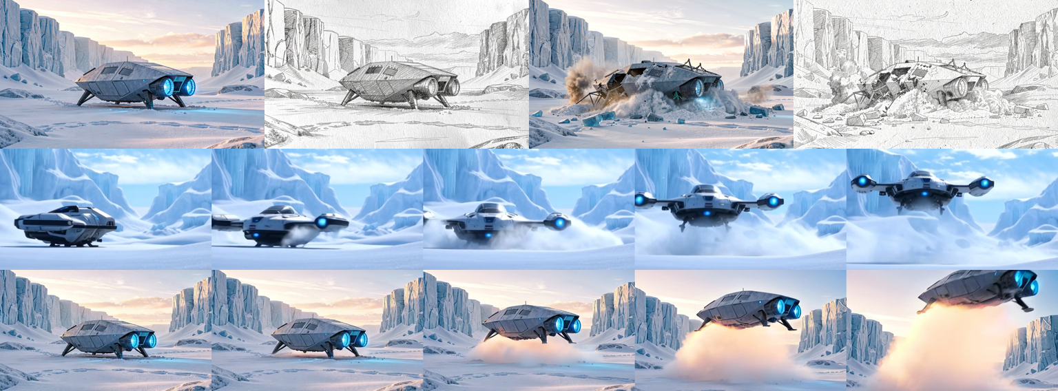 Spaceship mode contact sheet