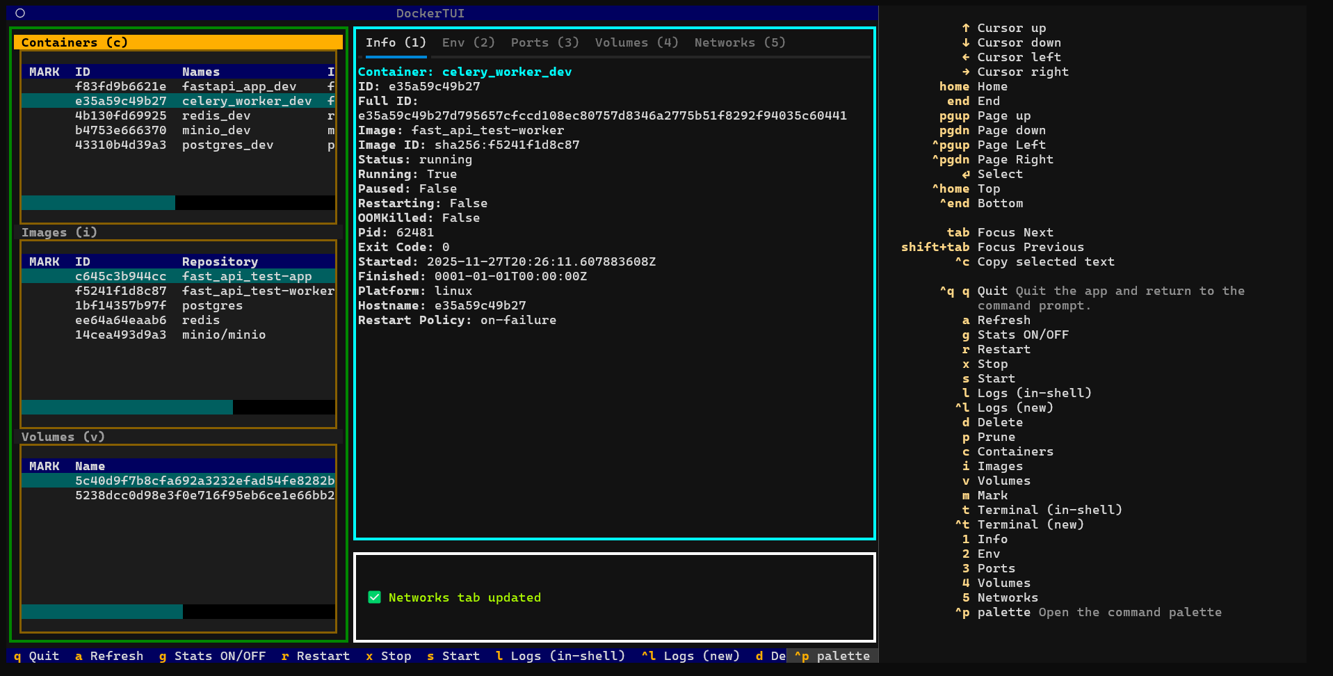 Commands Panel