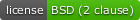 BSD 2 clause license