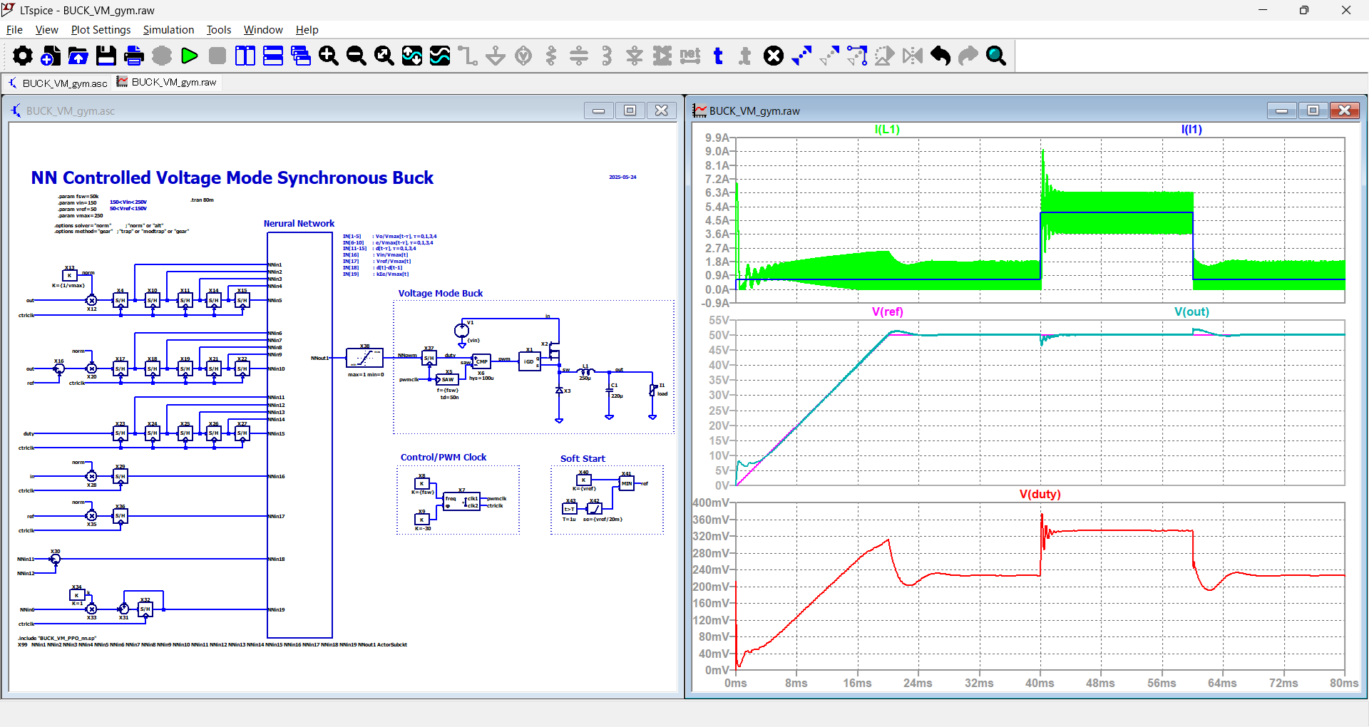 Voltage Mode Buck controled with Nerural Network