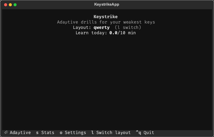 Keystrike demo