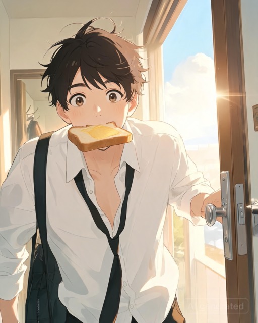 running late with toast