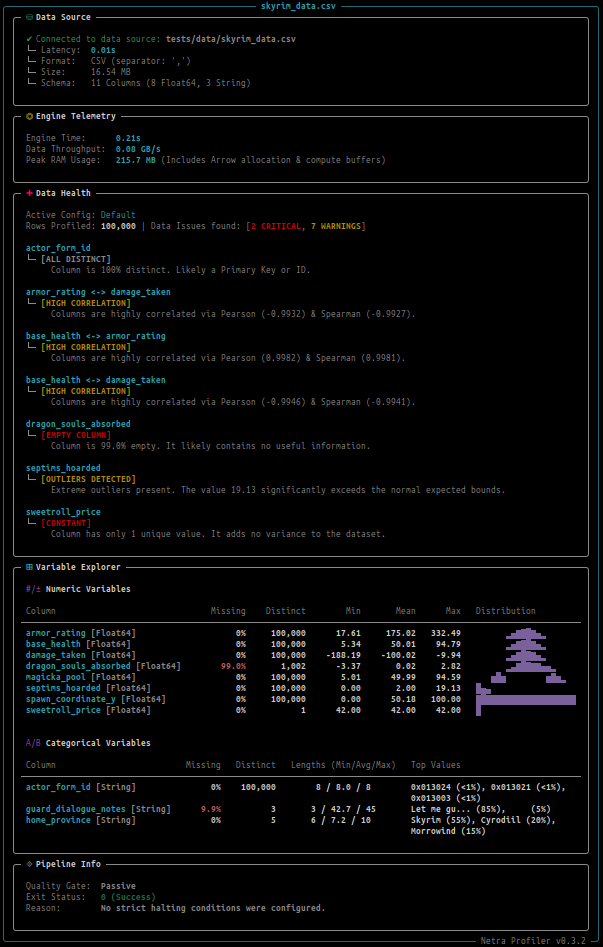 Netra Profiler CLI