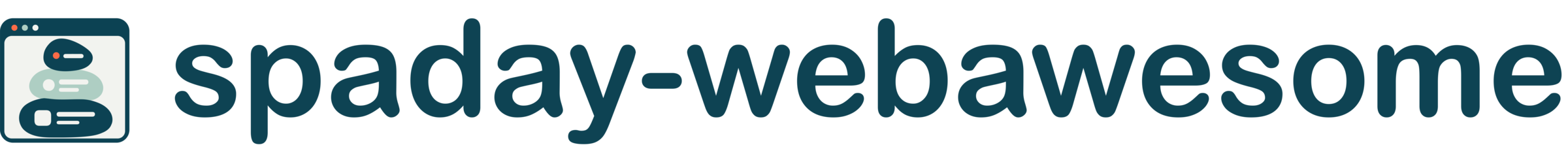 spaday-webawesome logo, round rocks aligned vertically