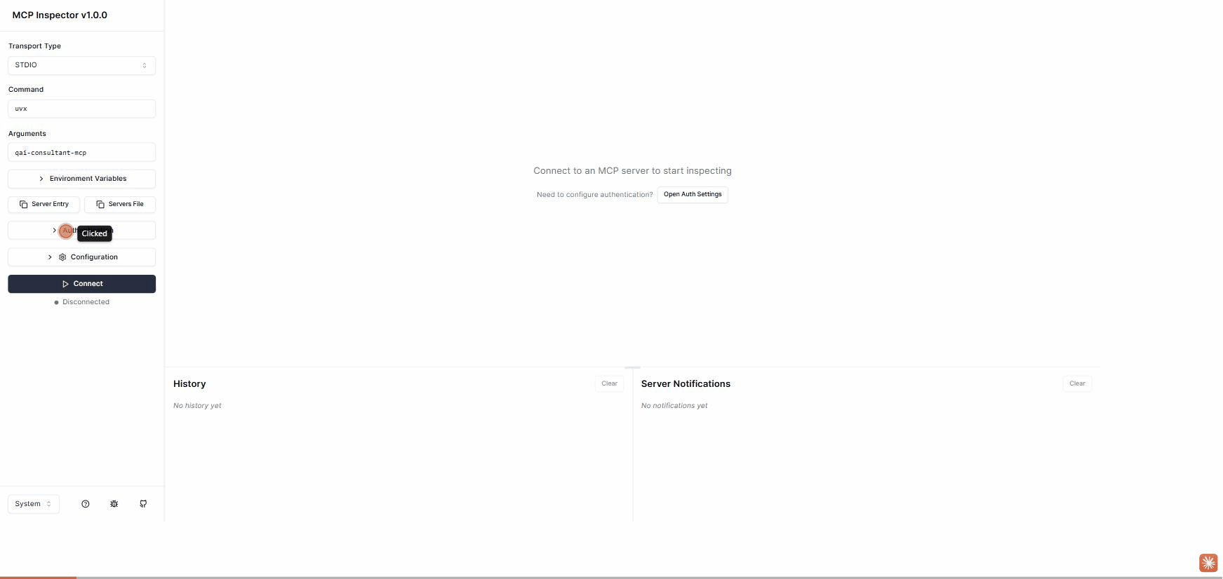 qai-consultant-mcp answering a retrieve_qa_knowledge call in MCP Inspector